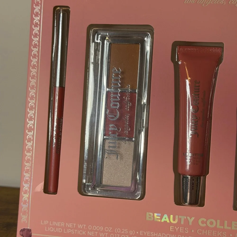 New Juicy Couture 6 Pc Lips Eyes Cheeks Set Liner Lipstick Butter Blush Makeup